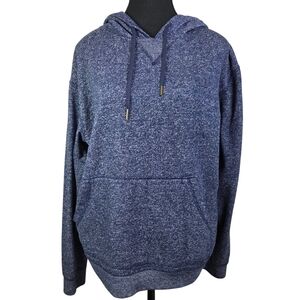 DC Men's Heathered Navy Pullover Hoodie Size L